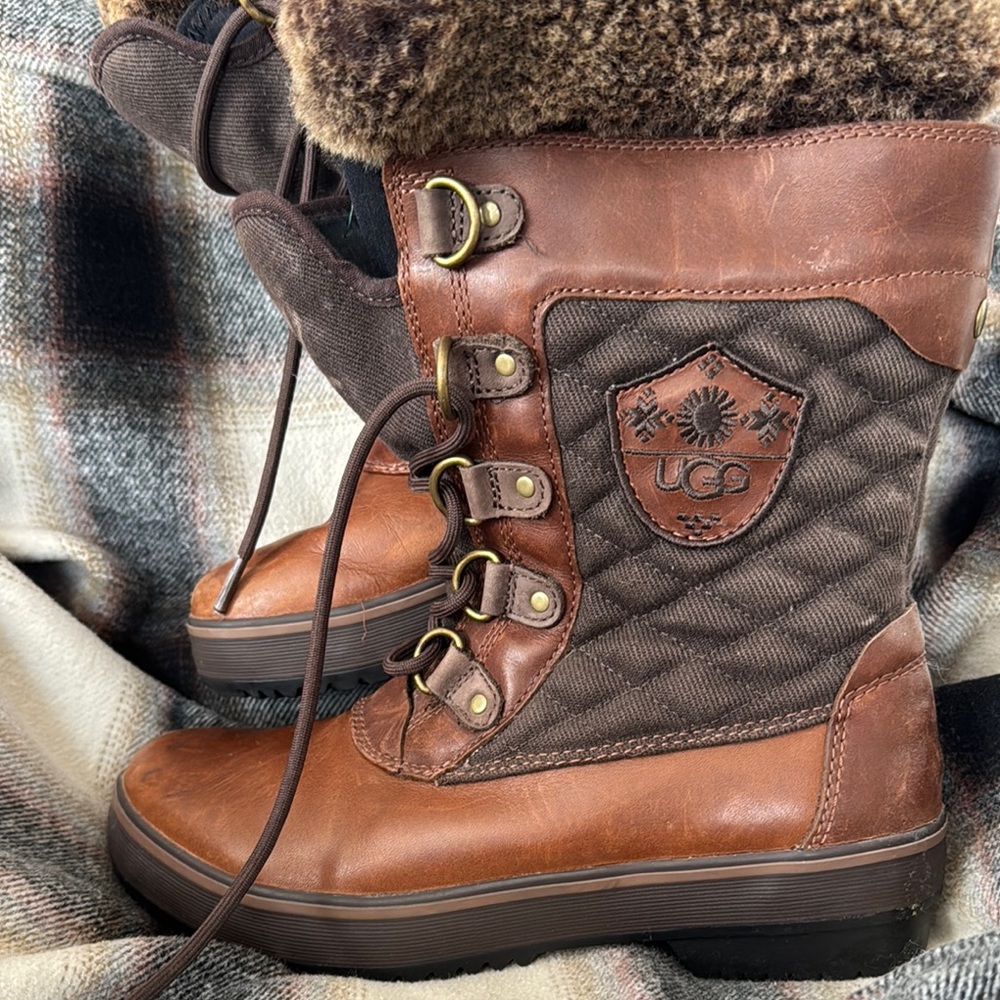 UGG Brown and Tan Winter Boots